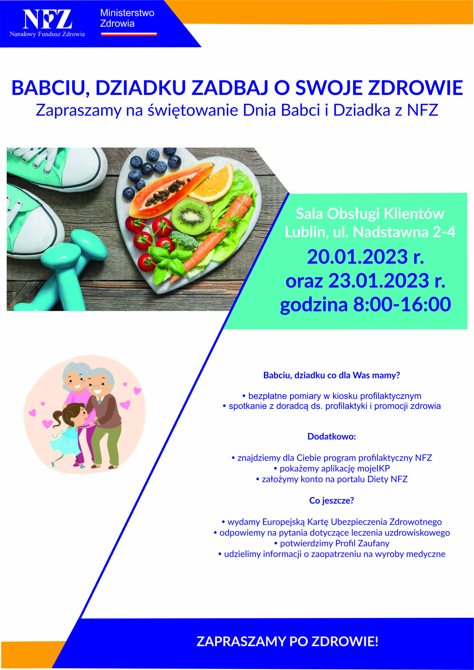 Do NFZ po zdrowie. Darmowe konsultacje nie tylko dla babci i dziadka 2 Bezpłatne konsultacje Dzień Babci i Dziadka.jpg
