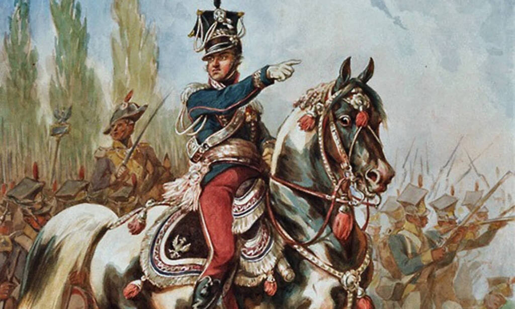 general jan henryk dabrowski na czele legionow. akwarela juliusza kossaka z 1882 roku 2023 01 16 104255
