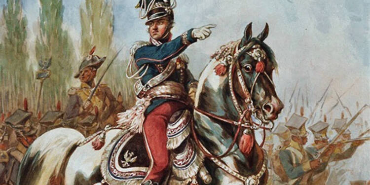 general jan henryk dabrowski na czele legionow. akwarela juliusza kossaka z 1882 roku 2023 01 16 104255