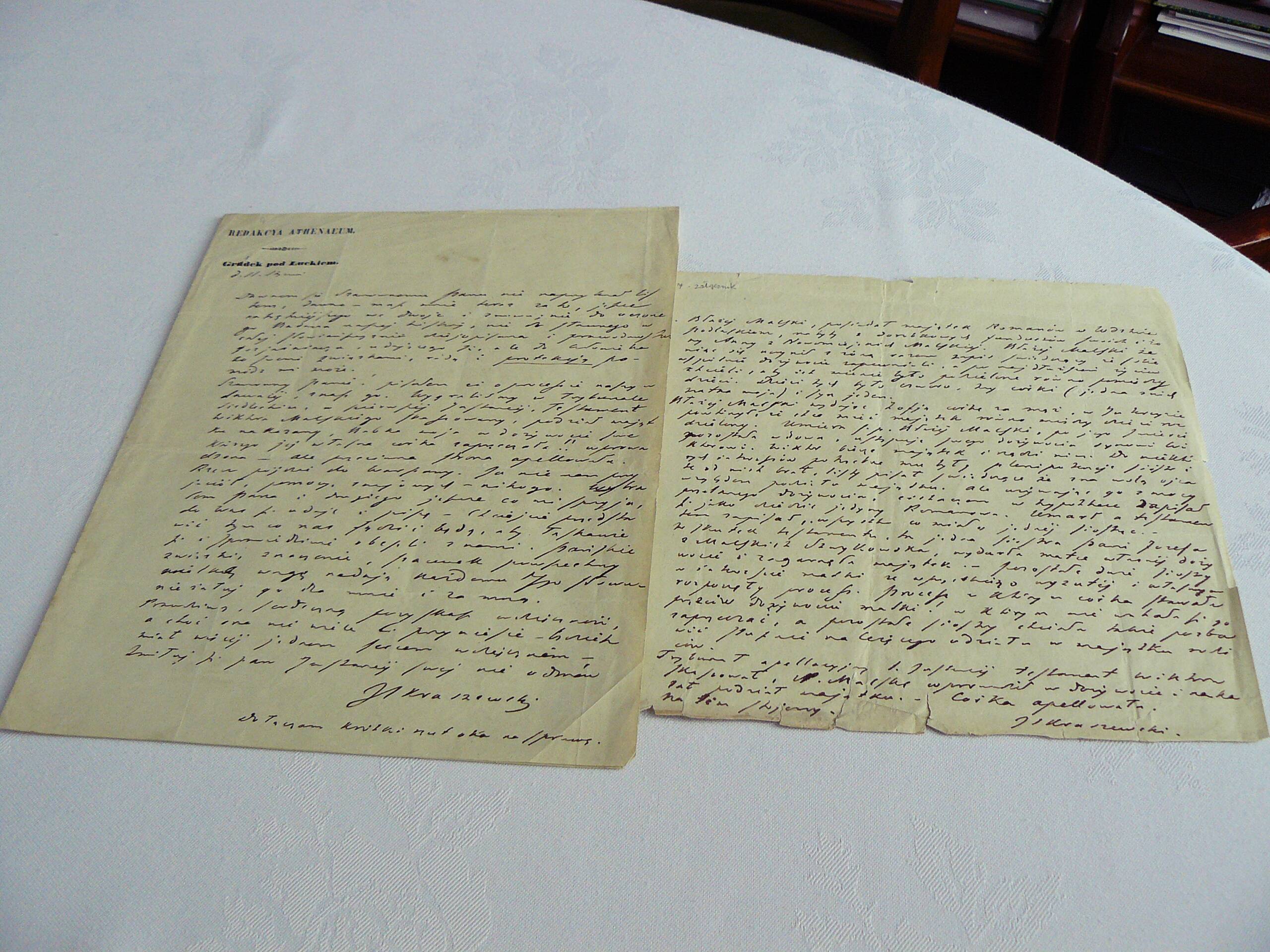 „To perełka naszych zbiorów”. Dwa listy wzbogaciły kolekcję Muzeum Józefa Ignacego Kraszewskiego 3 P1360168.JPG