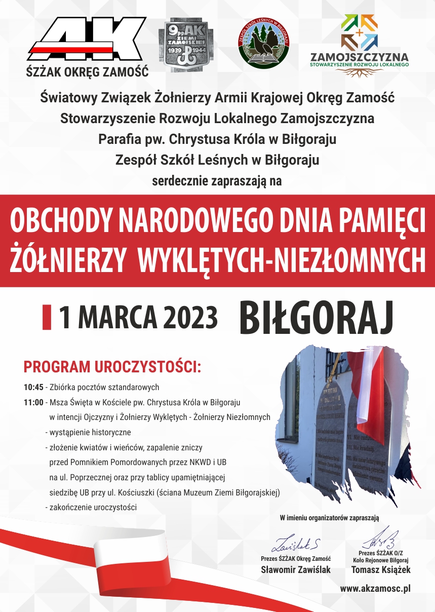 Mieszkańcy Biłgoraja uczczą pamięć Żołnierzy Wyklętych 2 1marca-2023-Bilgoraj.jpg