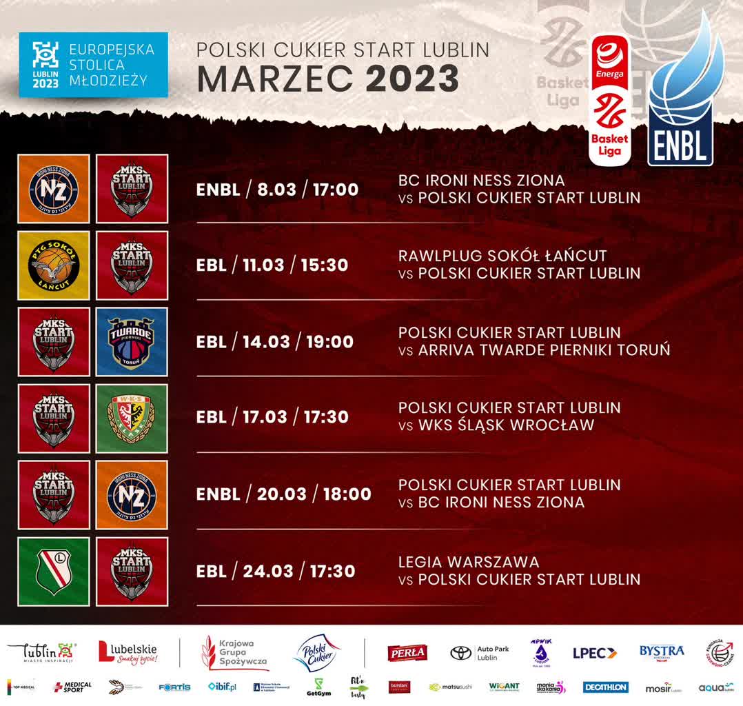 European North Basketball League: koszykarze Startu Lublin zagrają w Izraelu 2 333015425_152771790986811_7689307194474456876_n.jpg