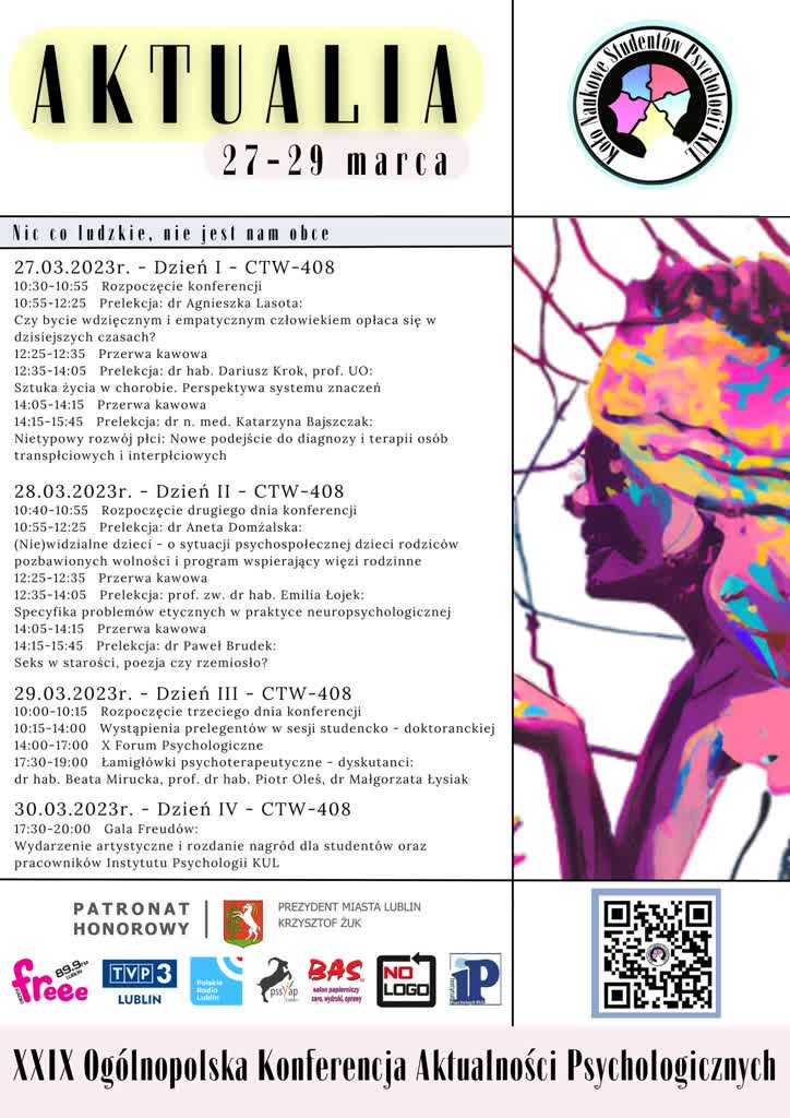 „Nic co ludzkie, nie jest nam obce”. Konferencja psychologiczna Aktualia 2023 w Lublinie 2 336169767_112803035043437_8179882889095079971_n.jpg