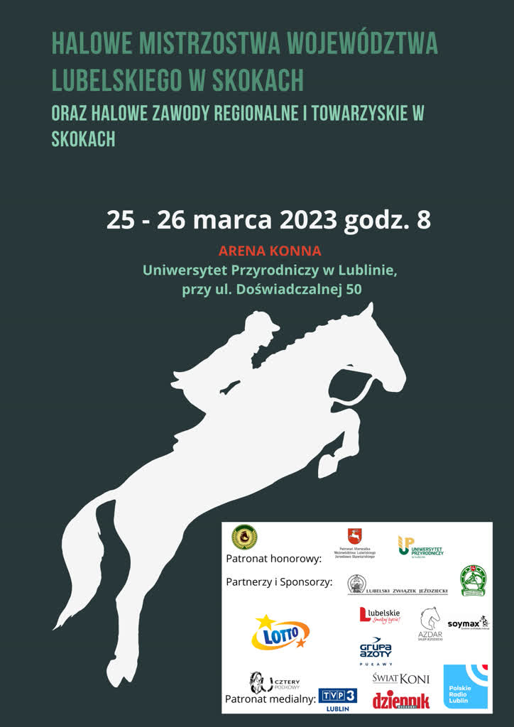 „Wszyscy nabywamy nowego doświadczenia”. Pierwsze zawody w nowym Ośrodku Jeździeckim w Lublinie 2 Plakat_hmwl2023.png