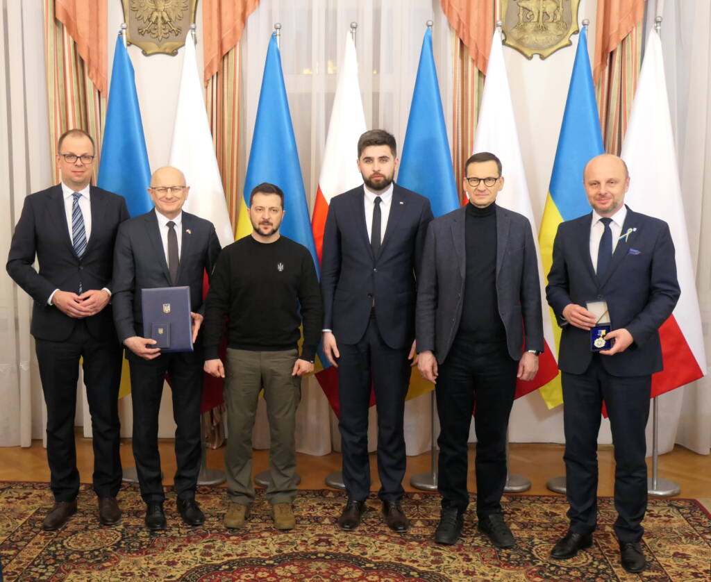 lublin z tytulem miasto ratownik przyznawanym przez prezydenta ukrainy fot. miasto lublin 2023 04 06 095022