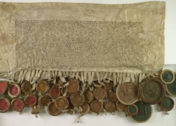 1920px agad henryk von plauen wielki mistrz zakonu krzyzackiego zawiera pokoj z wladyslawem jagiello krolem polskim i witoldem wielkim ksieciem litewskim 2023 05 04 103629