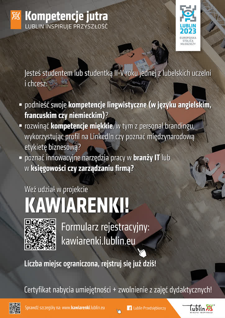 „Kawiarenki" pomogą studentom wejść na rynek pracy 2 Kawiarenki - grafika.png