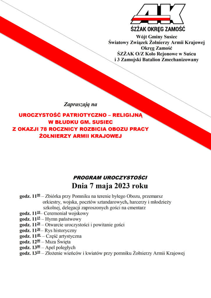 Mija 78. rocznica rozbicia obozu zagłady żołnierzy Armii Krajowej 2 Plakat na błudek 2023_ost.jpg