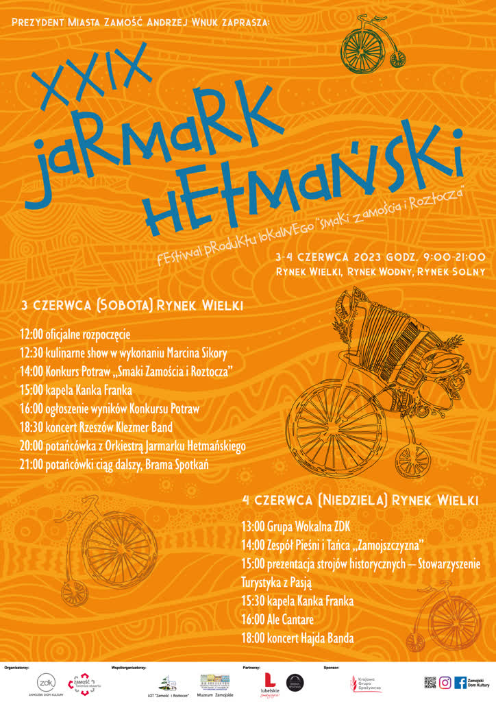 Weekend z Jarmarkiem Hetmańskim w Zamościu 2 29. Jarmark Hetmański Program.jpg