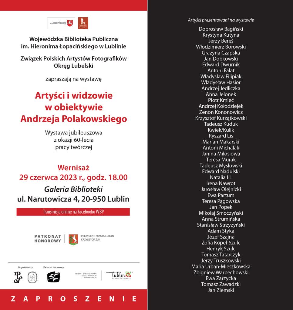Artyści w obiektywie Andrzeja Polakowskiego. Dziś wernisaż wystawy 2 356812365_663238365832283_2480114462115646745_n.jpg
