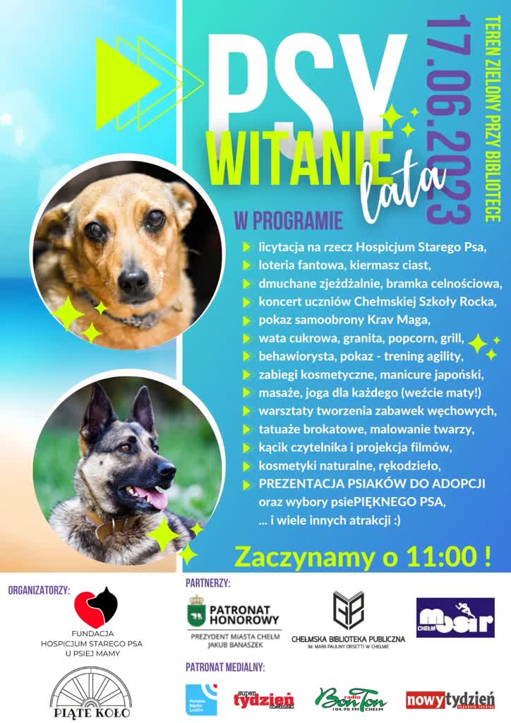 15.06.2023 Dominik Gil "W ramionach Psiej Mamy" 2 Plakat PSYWITANIE LATA.jpg