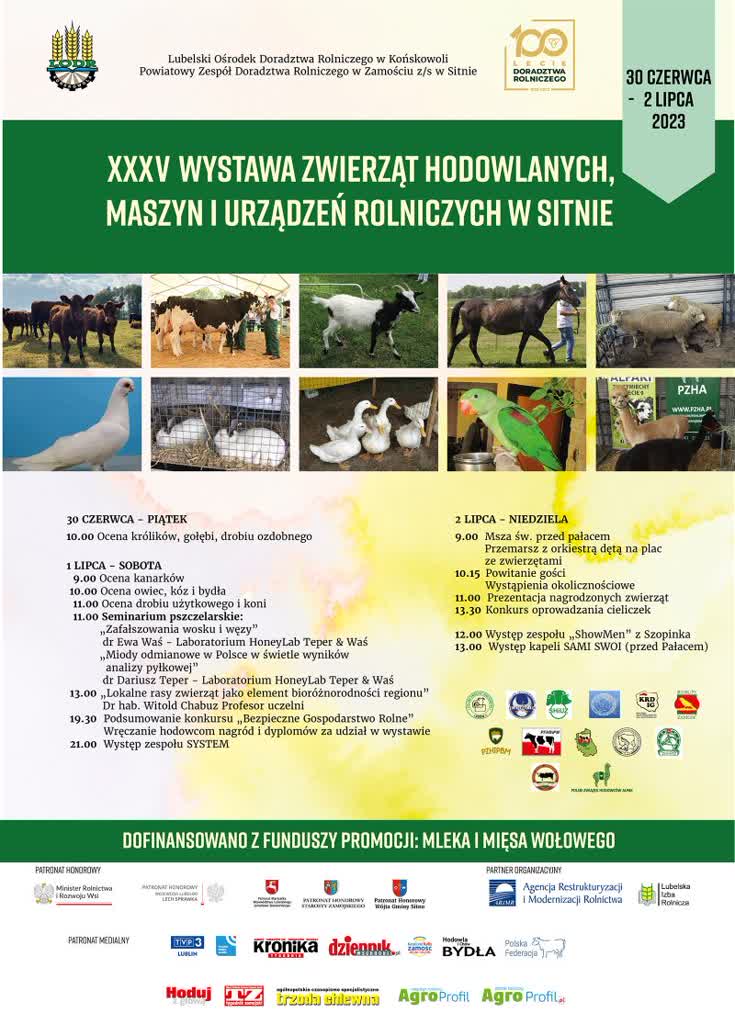 Zwierzęta hodowlane i maszyny rolnicze. Ruszają wielkie targi 2 plakat_wystawa_rolnicza_w_sitnie_2023.jpg