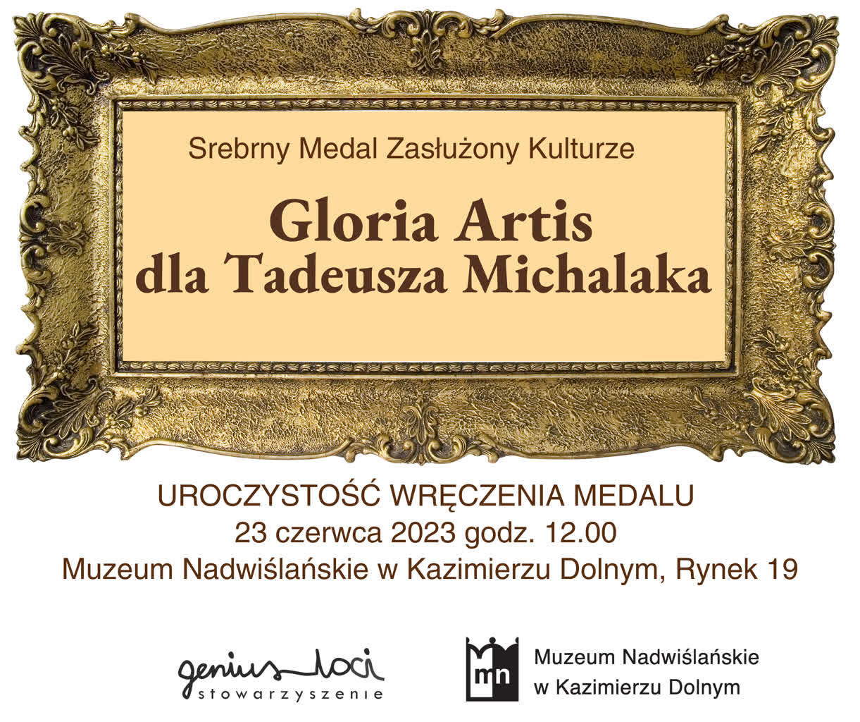 Architekt, malarz, pisarz. Gloria Artis dla Tadeusza Michalaka 2 Srebrny_Medal_Zasluzony_Kulturze_Gloria_Artis_3_1.png