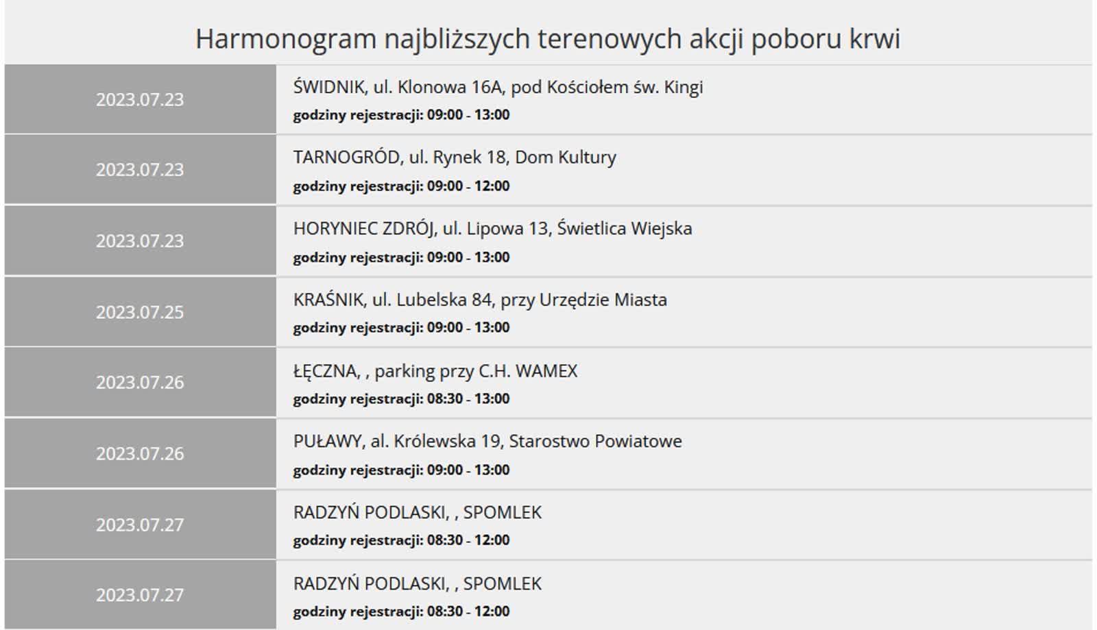 Dar życia pilnie potrzebny. Terenowe zbiórki w regionie 2 krew2.jpg