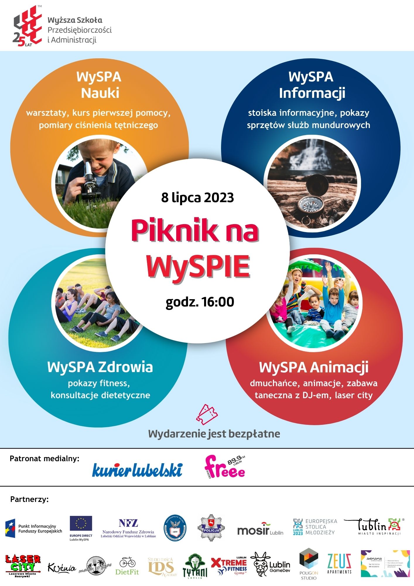 Piknik na WySPIE. Lubelska uczelnia zaprasza do wspólnego spędzenia soboty 2 piknik na wyspie - plakat (1).jpg