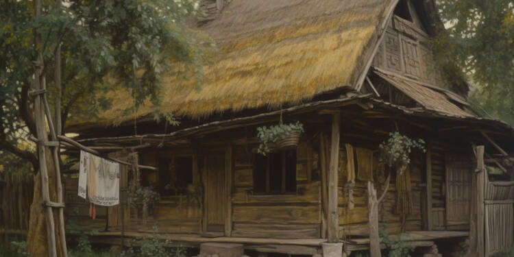 dami a painting of a rural house that has hanging by it in the a5ac19a0 bada 4278 bae8 0aa8a49d3ea1 2023 08 24 105851