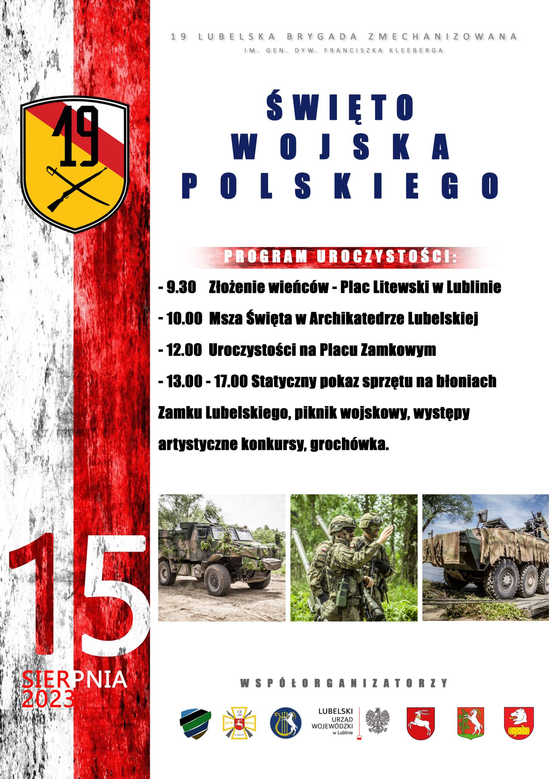 Święto Wojska Polskiego w Lublinie. Utrudnienia już od poniedziałku 2 plakat 15.08.jpg