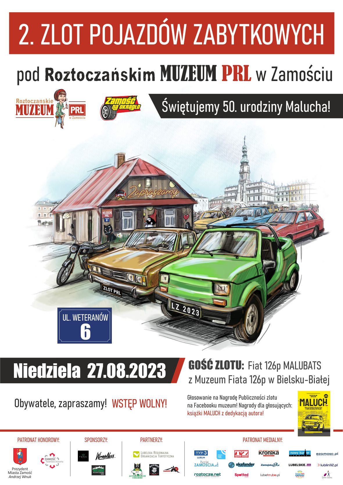 Nie tylko dla fanów dawnej motoryzacji. Urodziny Malucha z atrakcjami 2 plakat zlot.jpg