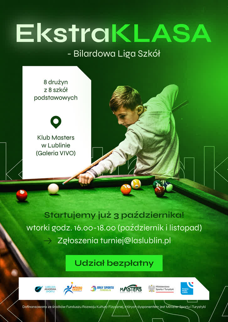 Startuje Bilardowa Liga Szkół. Trwa nabór uczniów 2 374575592_2608142556005978_4623699803192307021_n.jpg