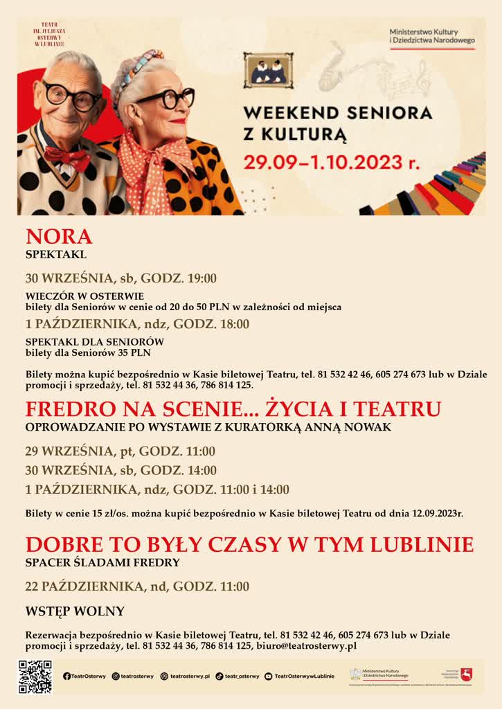 28.09.2023 Piękne życie 2 PLAKAT_WEEKEND SENIORA Z KULTURĄ 29.09.-01.10.2023 r..jpg