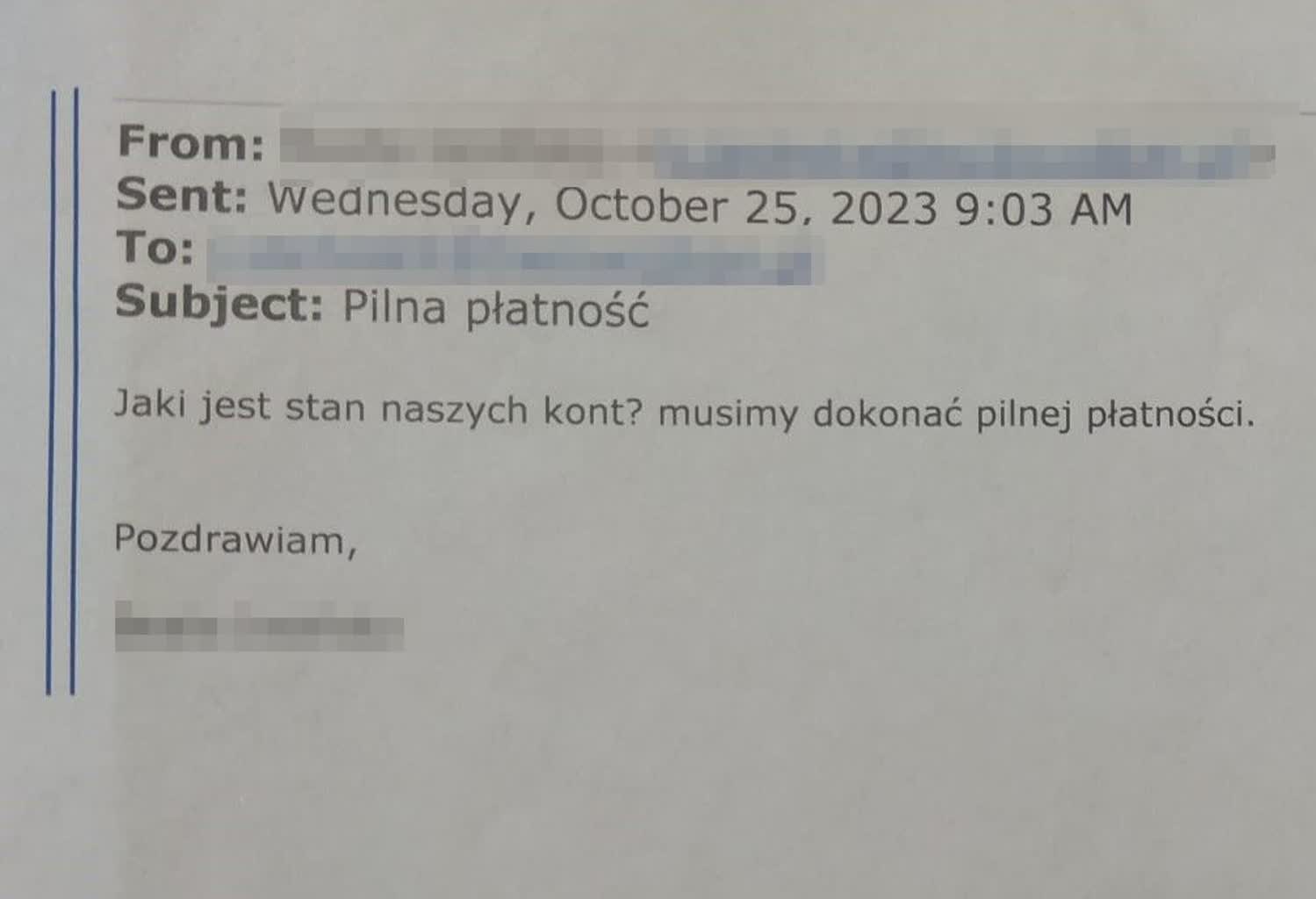 Podawał się za prezesa. Usiłował wyłudzić ze spółki pokaźne środki 2 343-230140.jpg