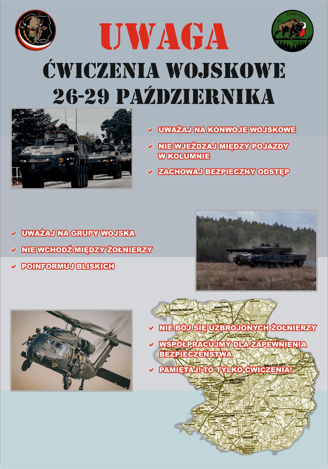 Wojskowe ćwiczenia "Żubr 23". Mogą wystąpić utrudnienia dla kierowców 2 cwiczenia_3.jpg