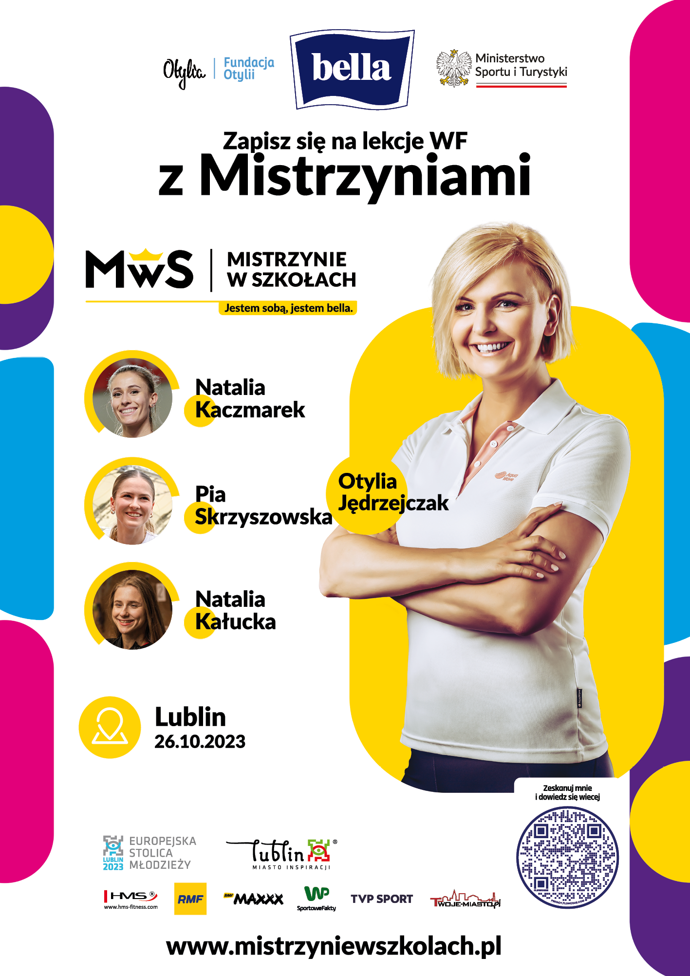 Mistrzynie sportu poprowadzą zajęcia w lubelskiej szkole 2 Mistrzynie w szkołach 2023 Lublin.png