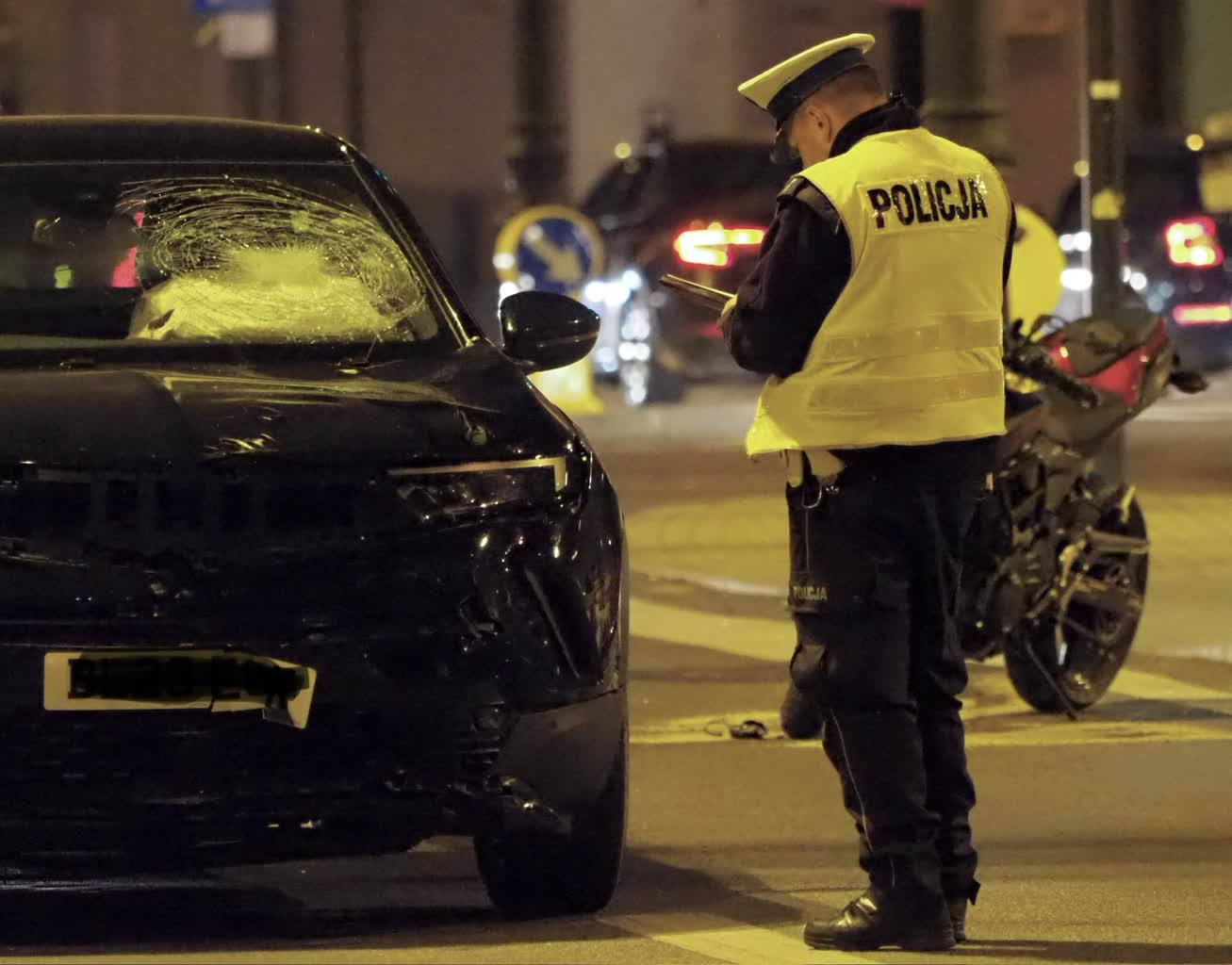 Wypadek w centrum Lublina. Motocyklistka w szpitalu 2 PA112544.jpeg