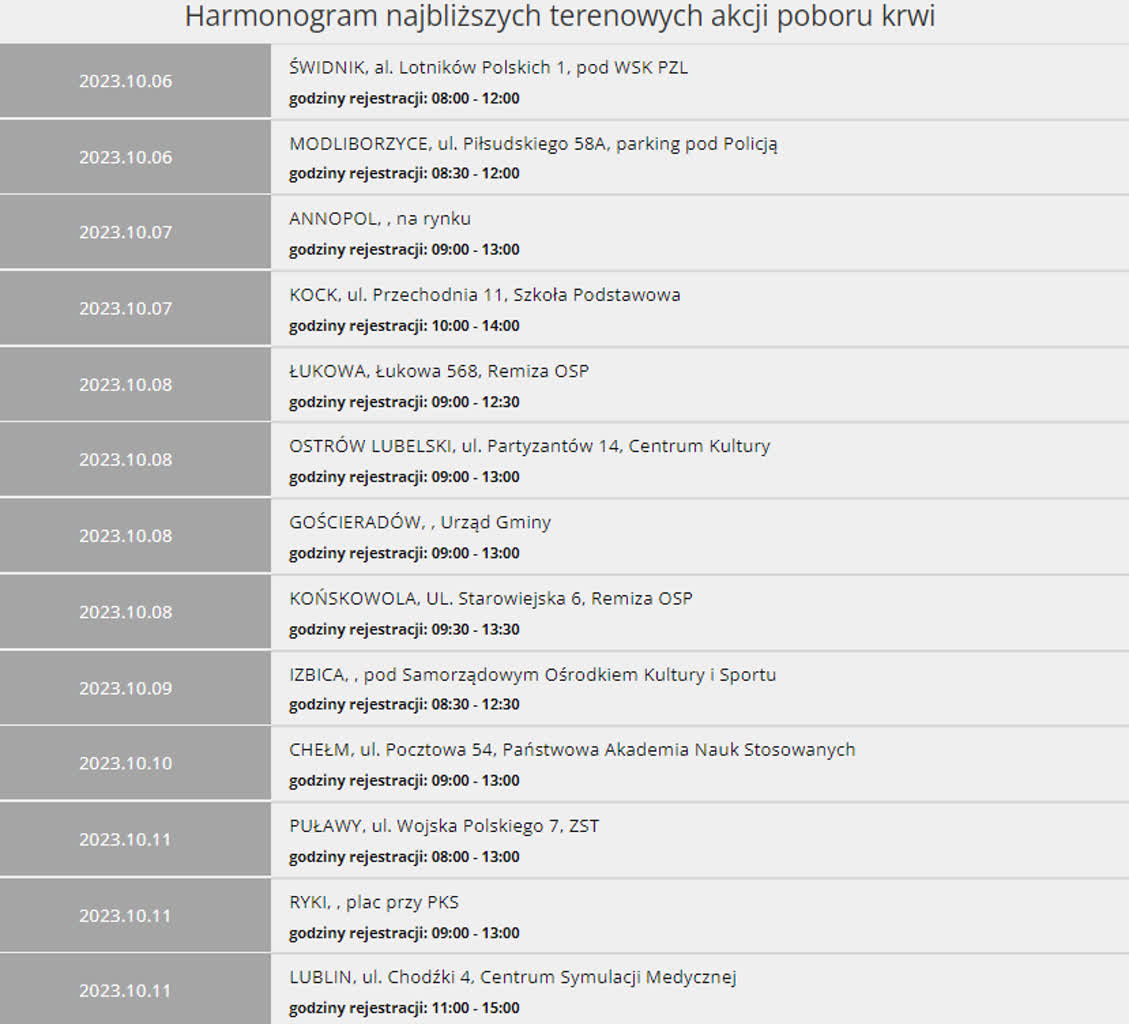 Krew wciąż potrzebna. Lubelskie Centrum apeluje o pomoc 2 rckik.png