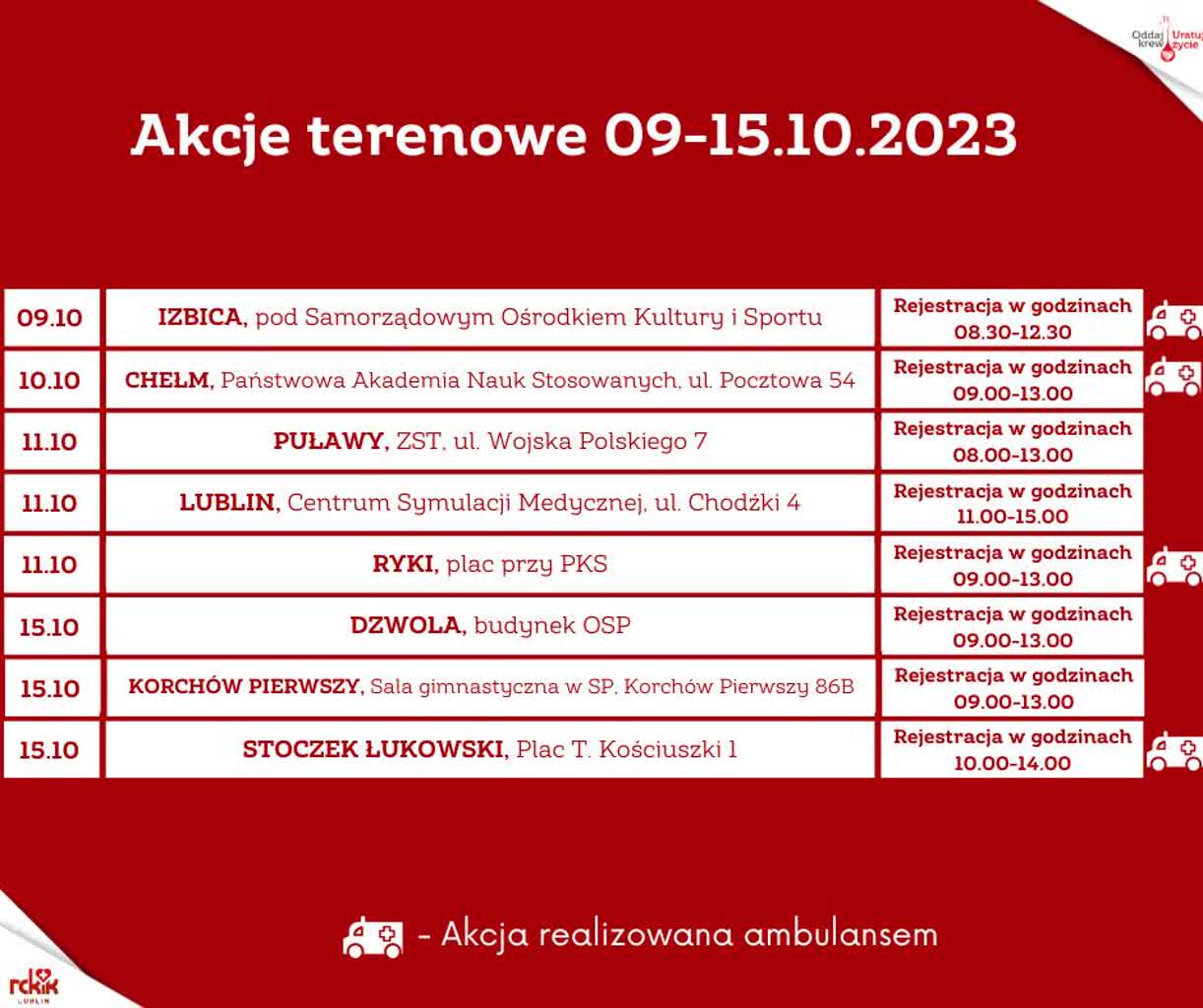 Krew na wyczerpaniu. Akcja przed Ośrodkiem Kultury i Sportu 2 rckik.jpg