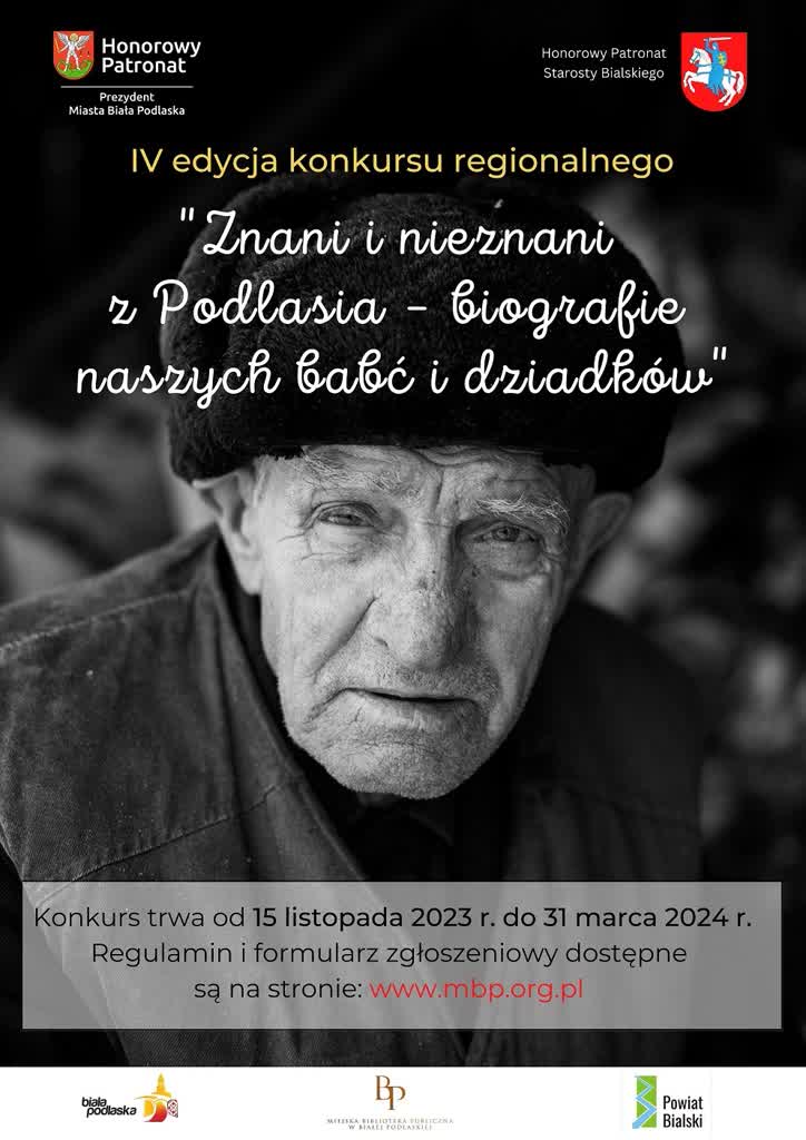 „Znani i nieznani z Podlasia". Napisz biografię mieszkańca i weź udział w konkursie 2 IV-edycja-znani-i-nieznani-DRUK-1699942259.jpg