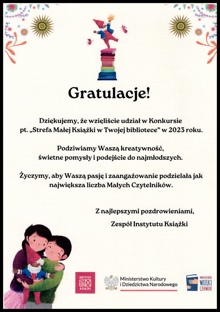 Książnica Zamojska nagrodzona w ogólnopolskim konkursie 2 skan0001.jpg