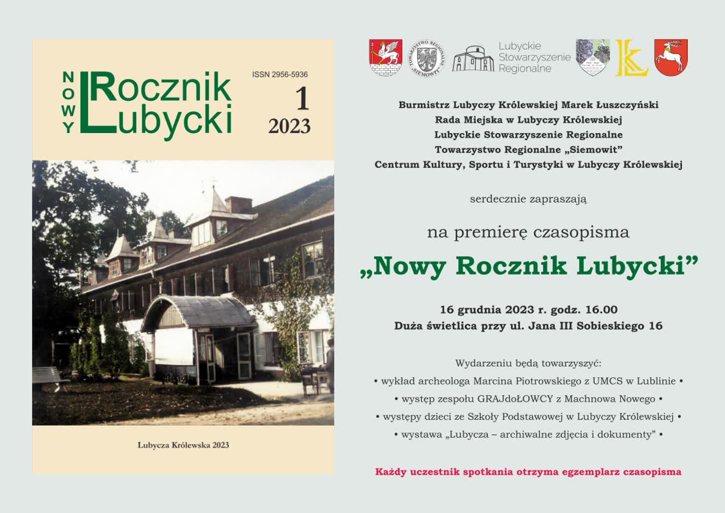 Drugi taki w regionie. Premiera periodyku "Nowy Rocznik Lubycki" 2 387547828_1100118138022108_3128724276137304084_n.jpg