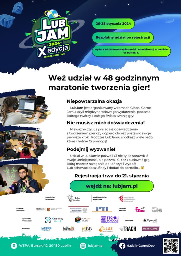 "Pole do kreatywnej ekspresji". W Lublinie startuje maraton tworzenia gier 2 421050110_689566060050505_1708524996677337649_n.jpg