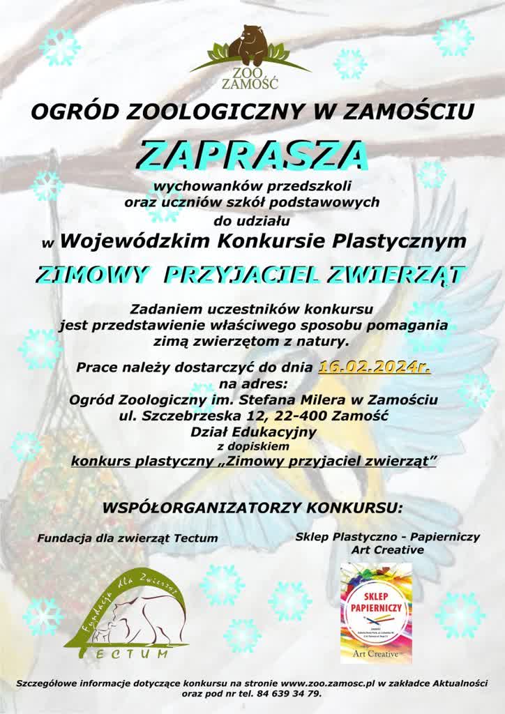 Jak pomóc zwierzakom przetrwać zimę? Konkurs plastyczny w zamojskim zoo 2 448b.jpg