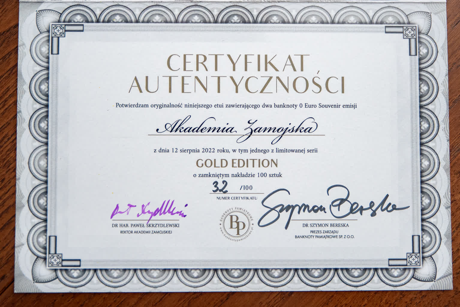 Wyjątkowy banknot na licytacji WOŚP 2 AZK_2201.jpg