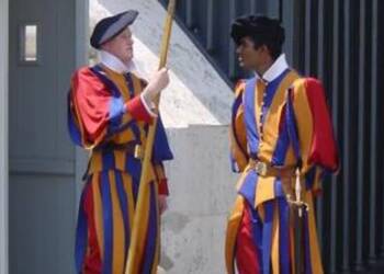 pontifical swiss guards in their traditional uniform 2024 01 22 074009