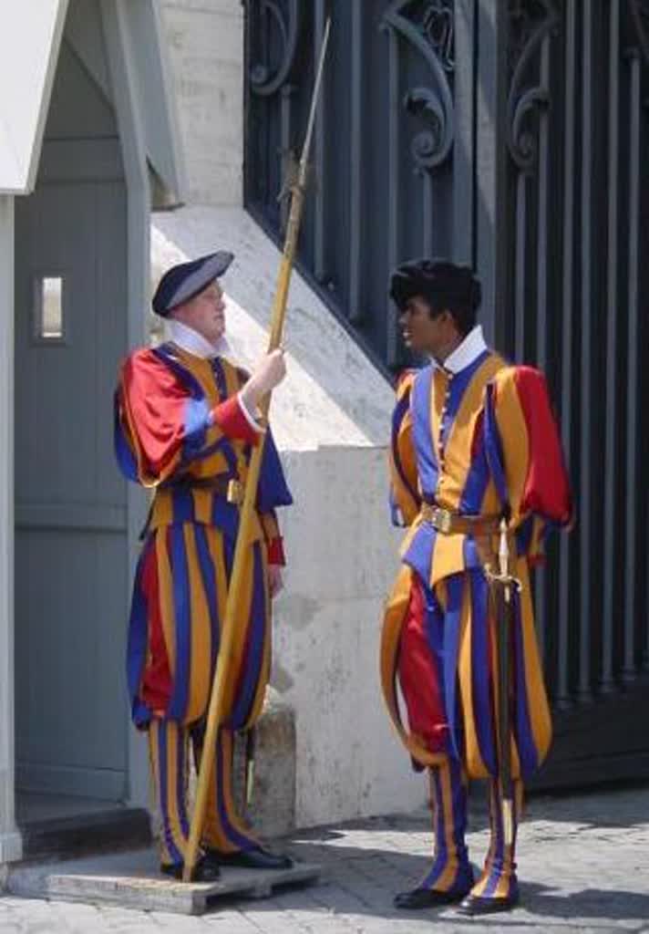 pontifical swiss guards in their traditional uniform 2024 01 22 074009