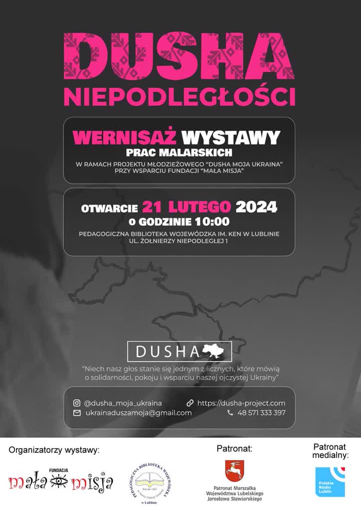 „Dusha Niepodległości". Wystawa upamiętni drugą rocznicę agresji Rosji na Ukrainę 2 DUSHA-NIEPODLEGLOSCI-PLAKAT.jpg