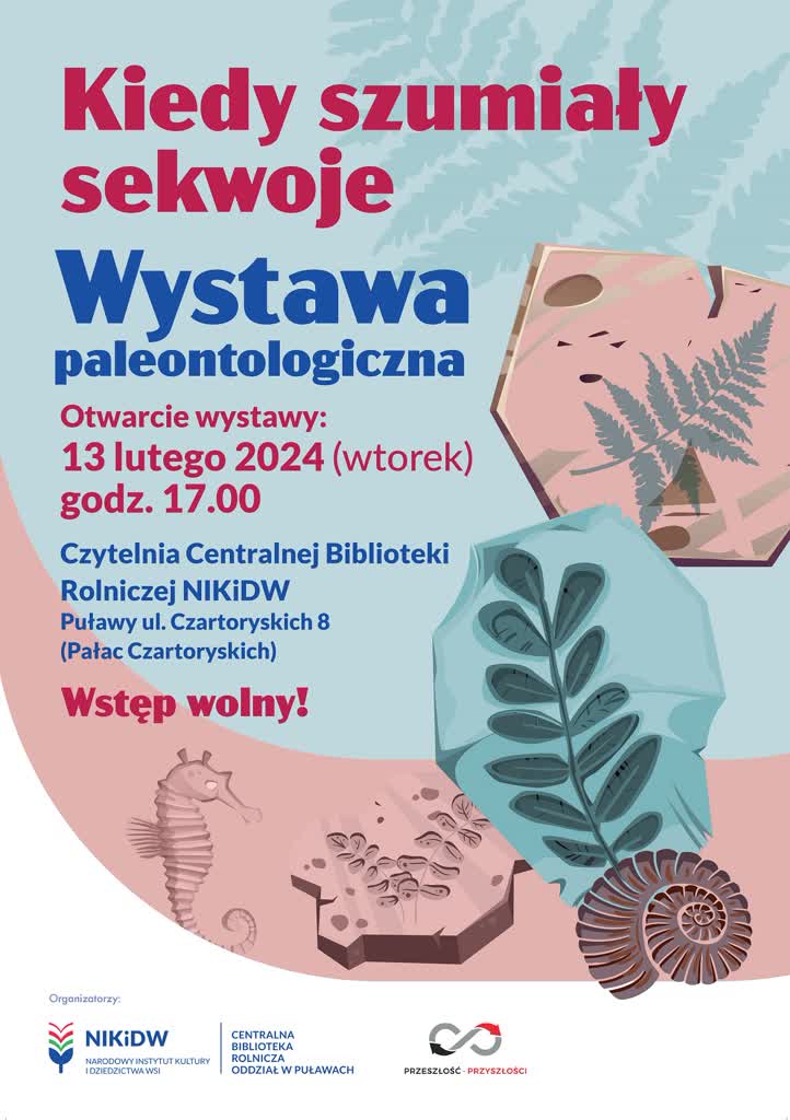 Prehistoria ukryta w skamieniałościach. Wystawa w puławskiej bibliotece 2 plakat.jpg