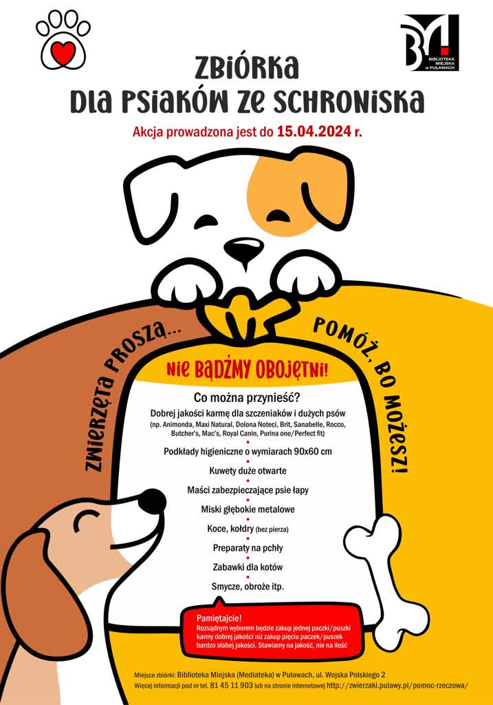 Puławy: Mediateka zbiera dary dla zwierząt ze schroniska 2 417528744_924741569660393_7241699982181414656_n.jpg