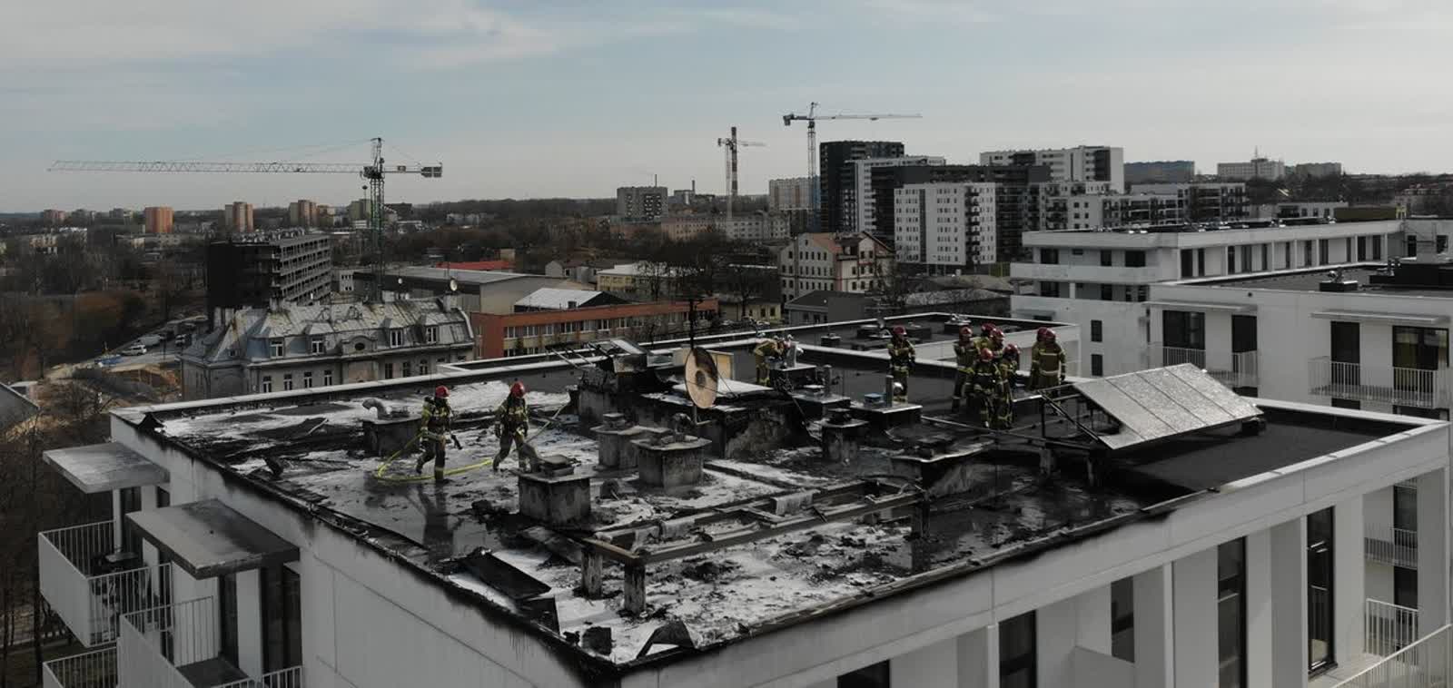 Pożar bloku w Lublinie. Zarzuty dla domniemanego sprawcy [ZDJĘCIA]
