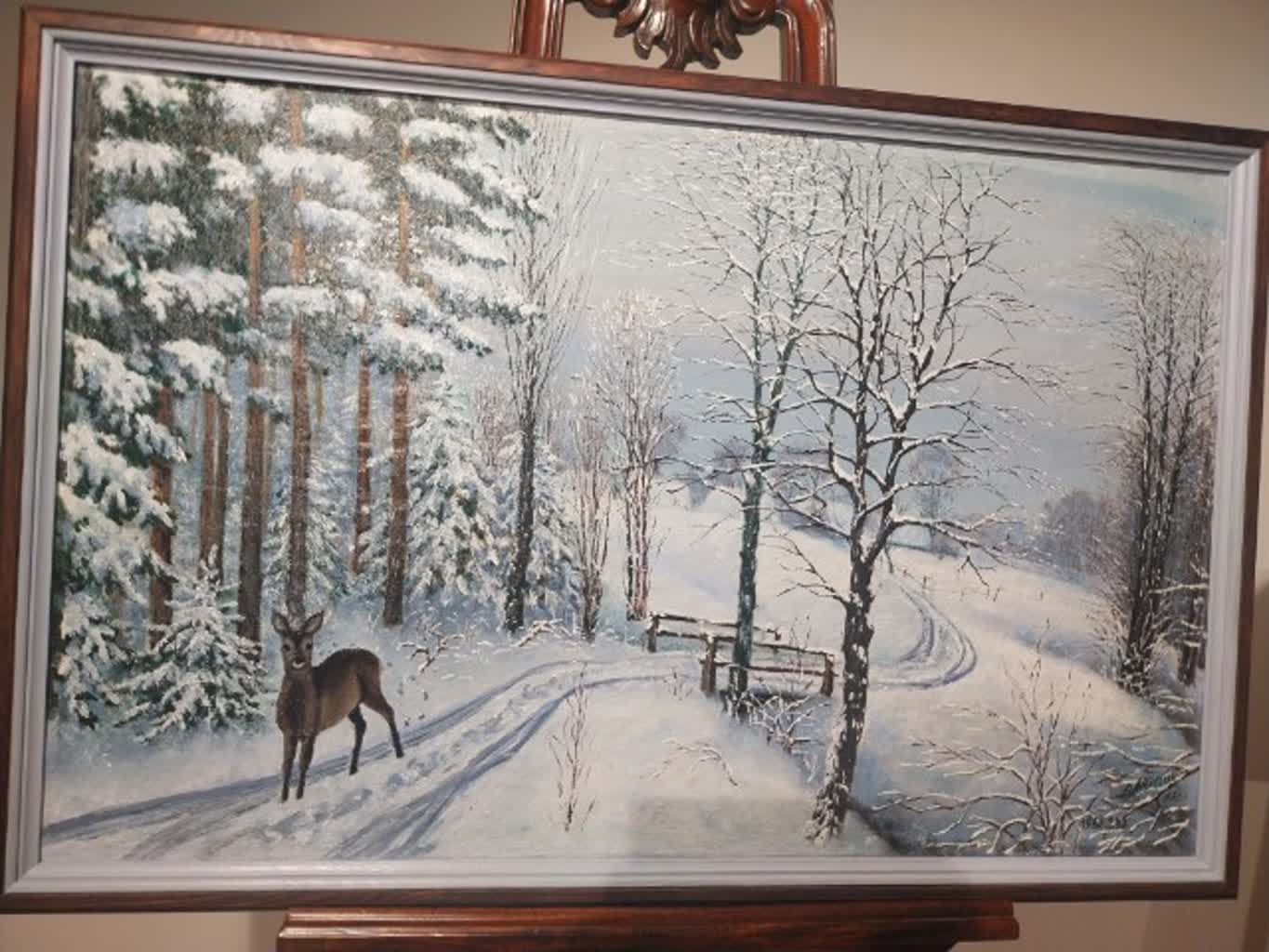 Nowy nabytek bialskiego muzeum. Zimowy pejzaż Bazylego Albiczuka 2 IMG_20240315_174826.jpg