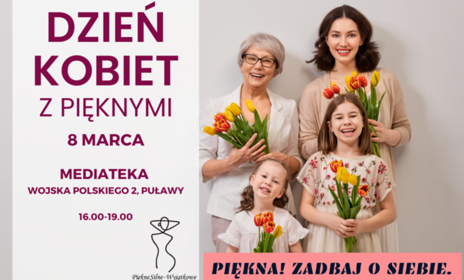 Opowiedzą o profilaktyce i walce z rakiem. Dzień Kobiet w Puławach 2 piekne-silne-plakat-780x470.png