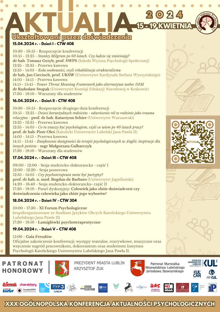 „Ukształtowani przez doświadczenia”. Konferencja psychologiczna w Lublinie 2 aktualia_program.jpg