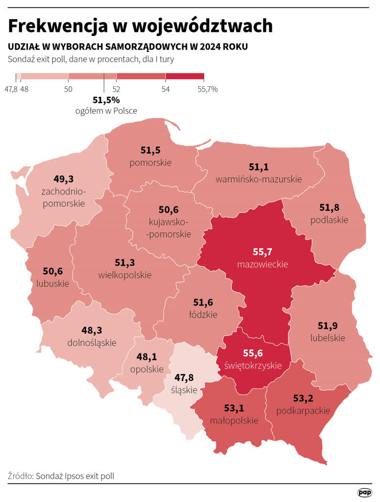 Frekwencja wyborcza: Lubelskie w czołówce 2 frekwencja 1.png