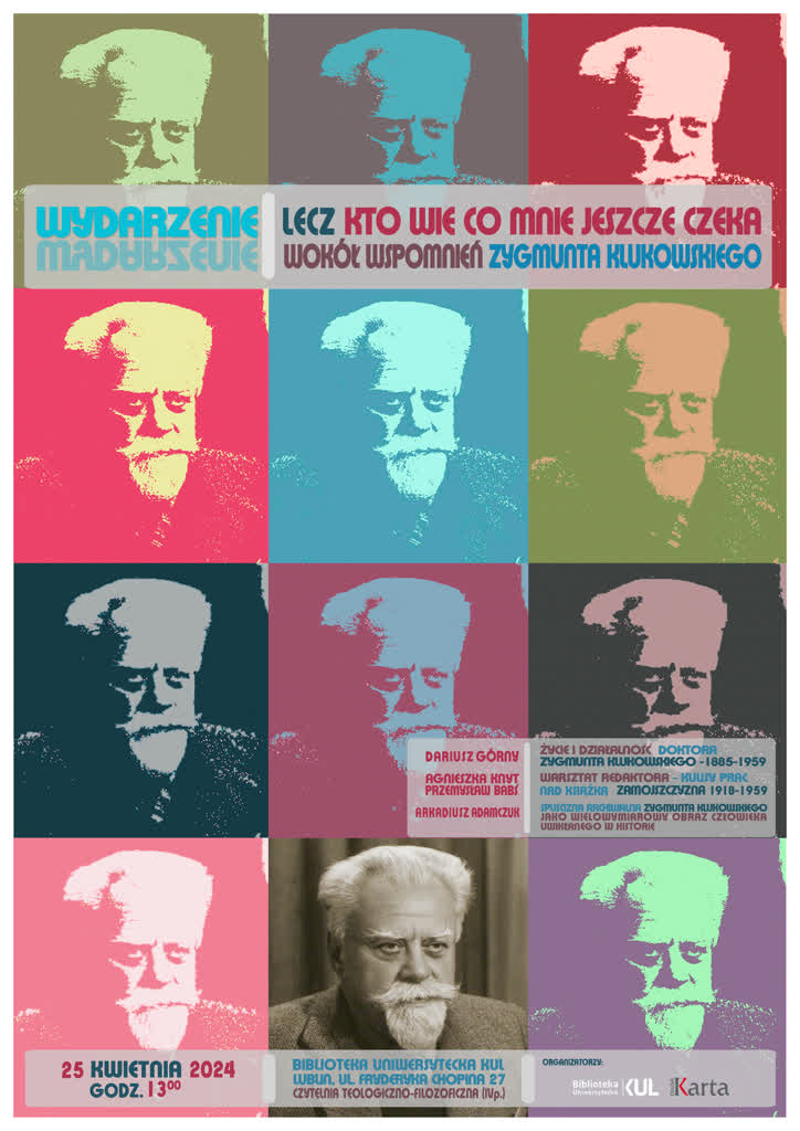 KUL: spotkanie wokół wspomnień doktora Zygmunta Klukowskiego 2 Kluk_sesja_plakat.jpg