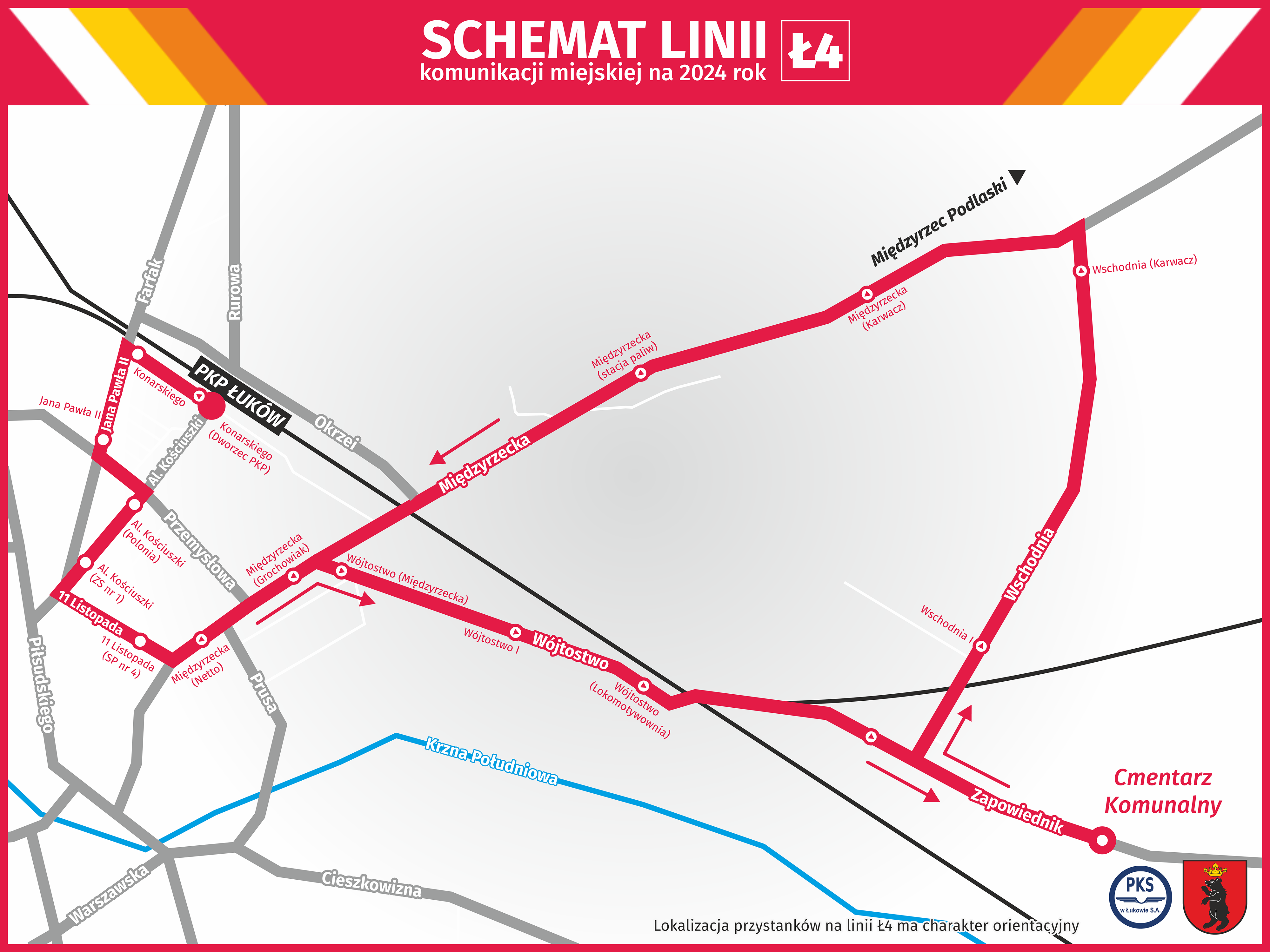 Łuków uruchomił nową linię komunikacji miejskiej 2 L4_schemat_linii.png