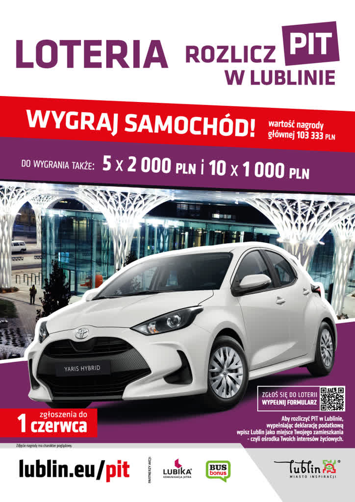 „Rozlicz PIT w Lublinie". Kolejna odsłona loterii dla podatników 2 loteria Rozlicz PIT w Lubinie_grafika (1).jpg