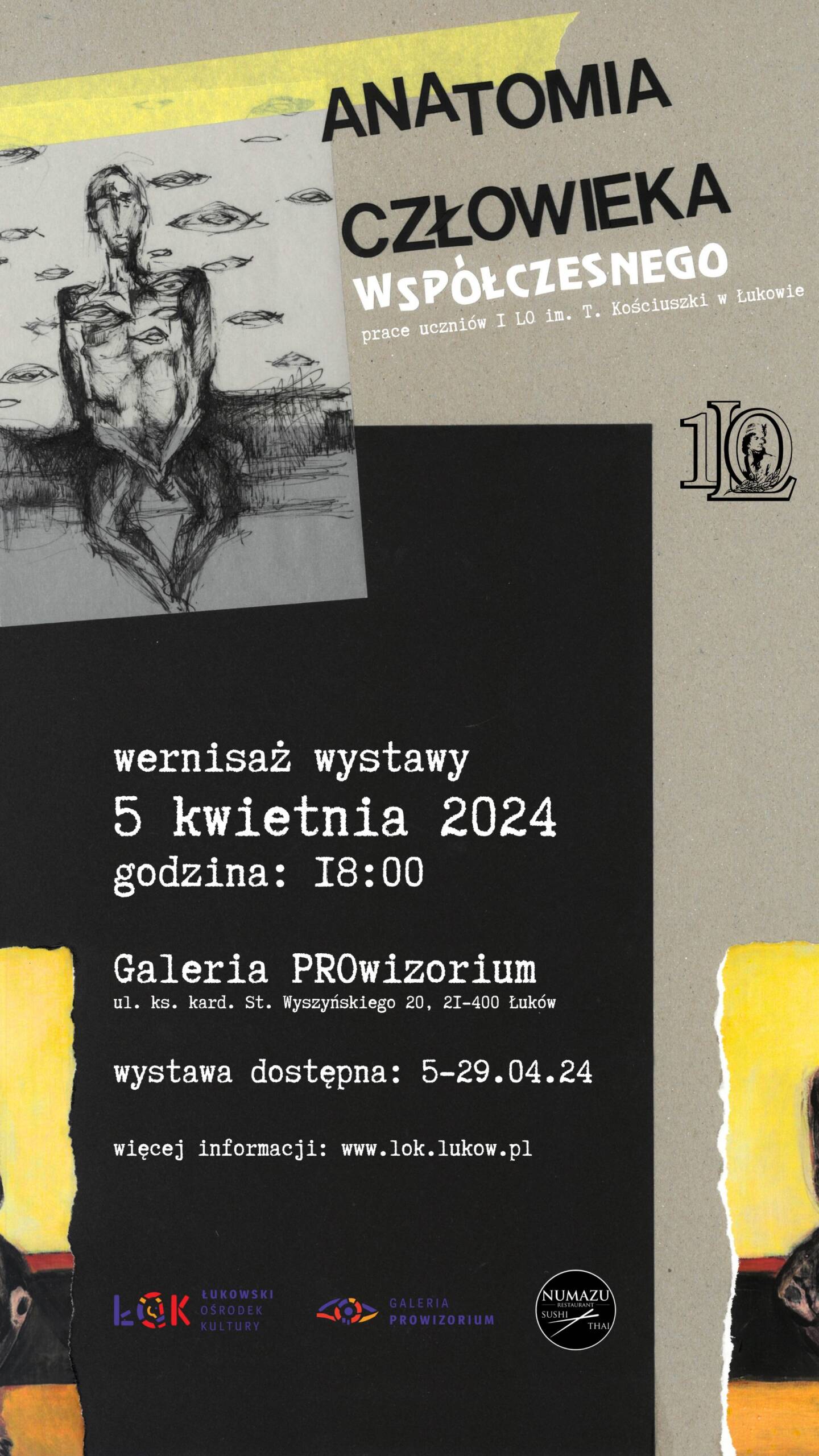 "Anatomia człowieka współczesnego" według licealistów. Wyjątkowa wystawa w Galerii PROwizorium 2 Wernisaż Anatomia Człowieka Współczesnego uczniów I LO 5-29.04.2024 baner fb relacja 1800x3200.jpg